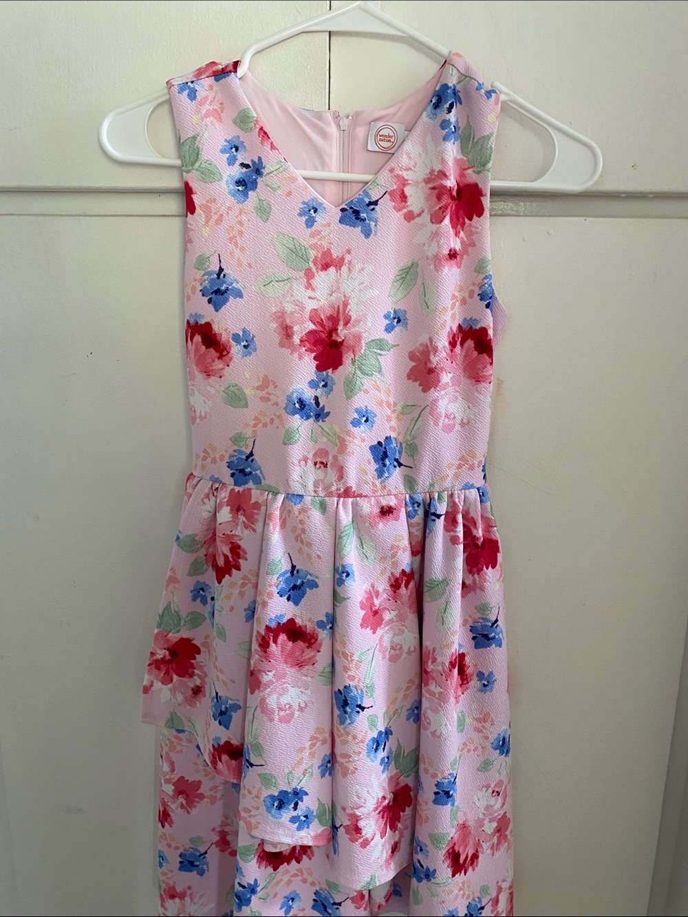 Wonder Nation Pink Floral Layered Party Dress